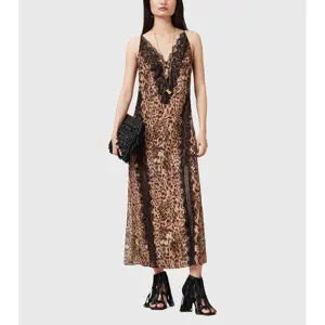 AllSaints Melia Leopard Print Maxi Dress